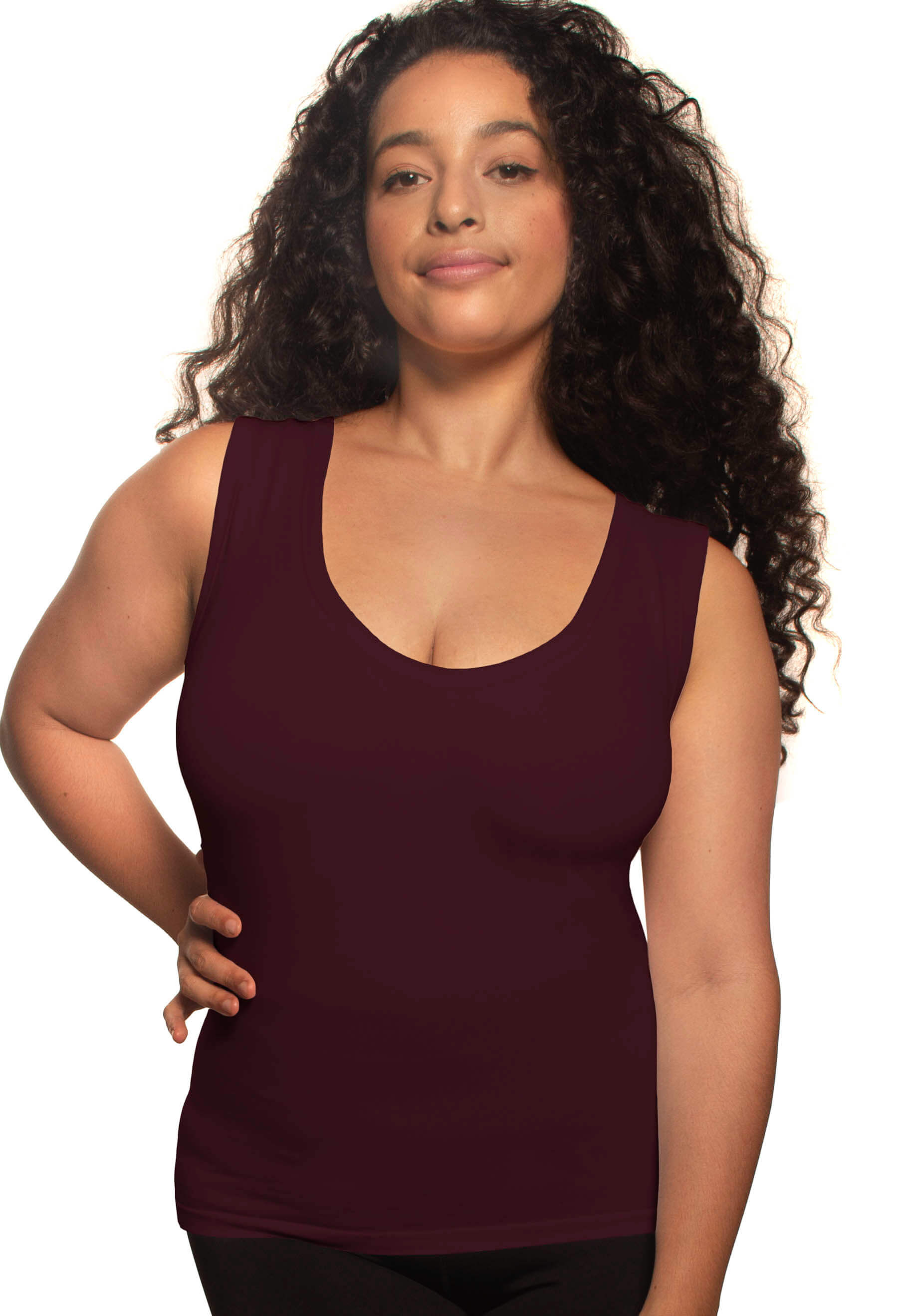 Curvy Bamboo Tank Top 4 Pack