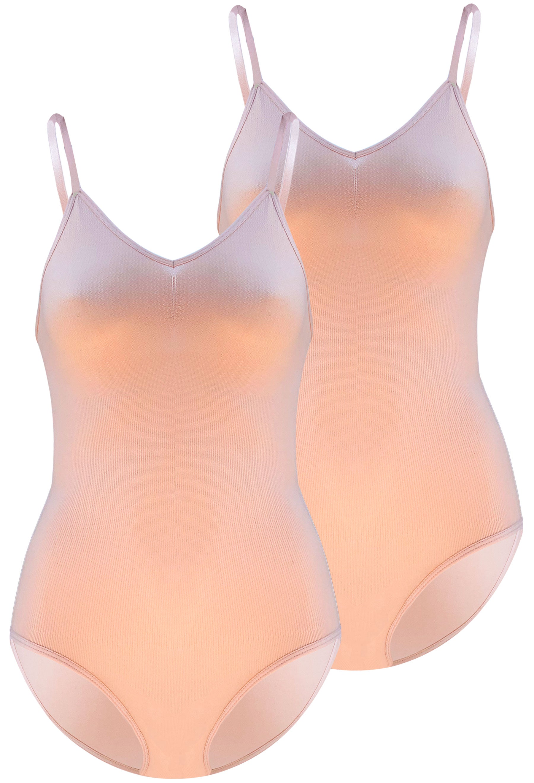 Spaghetti Strap Smoothing Bodysuit - 2 Pack