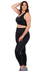 Sports Set - Triple-layer Support Racer Bra & Seamless High Waist Full Length Leggings