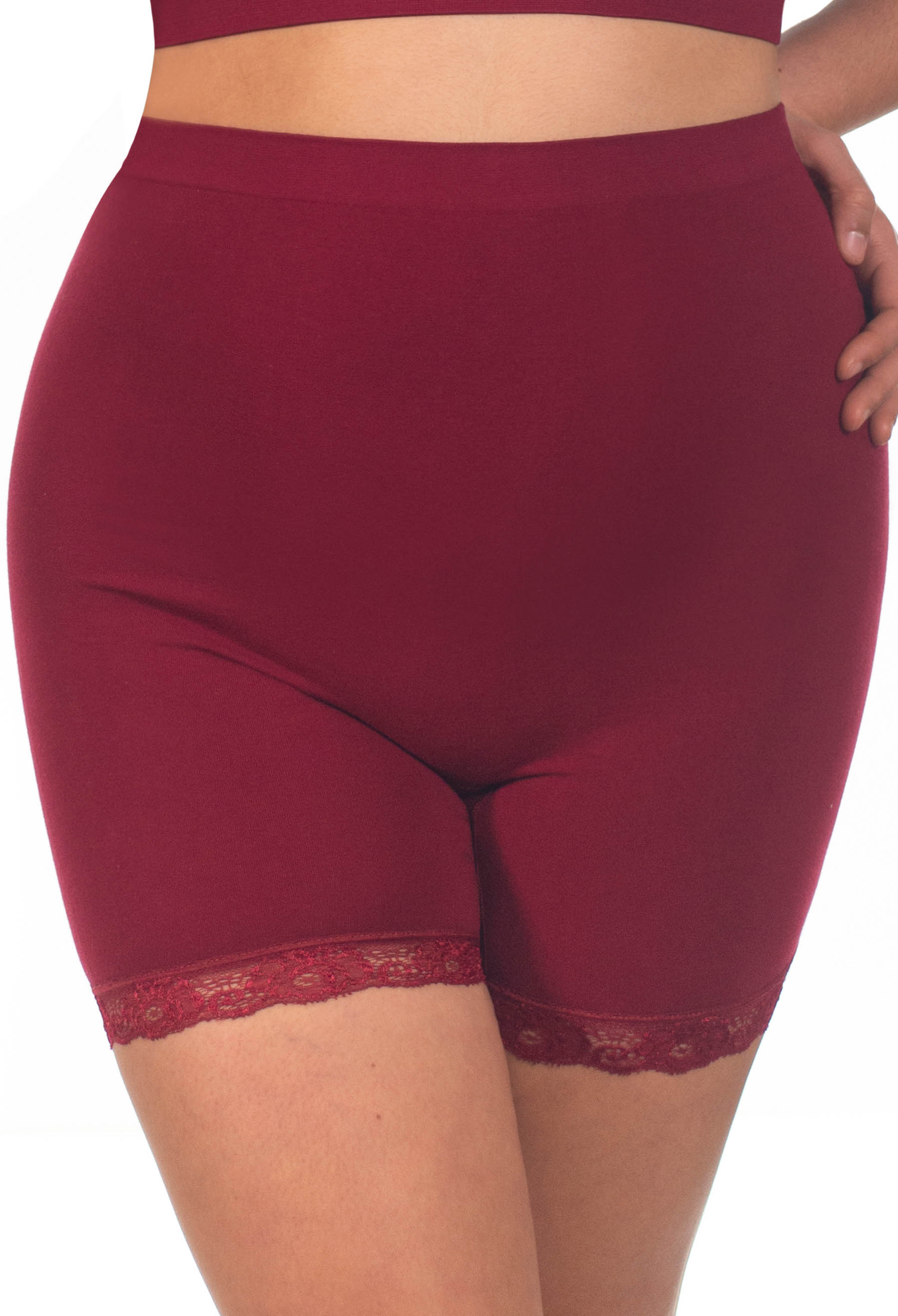 Anti Chafing High Rise Petite Cotton Rich Shorts - 7 Pack