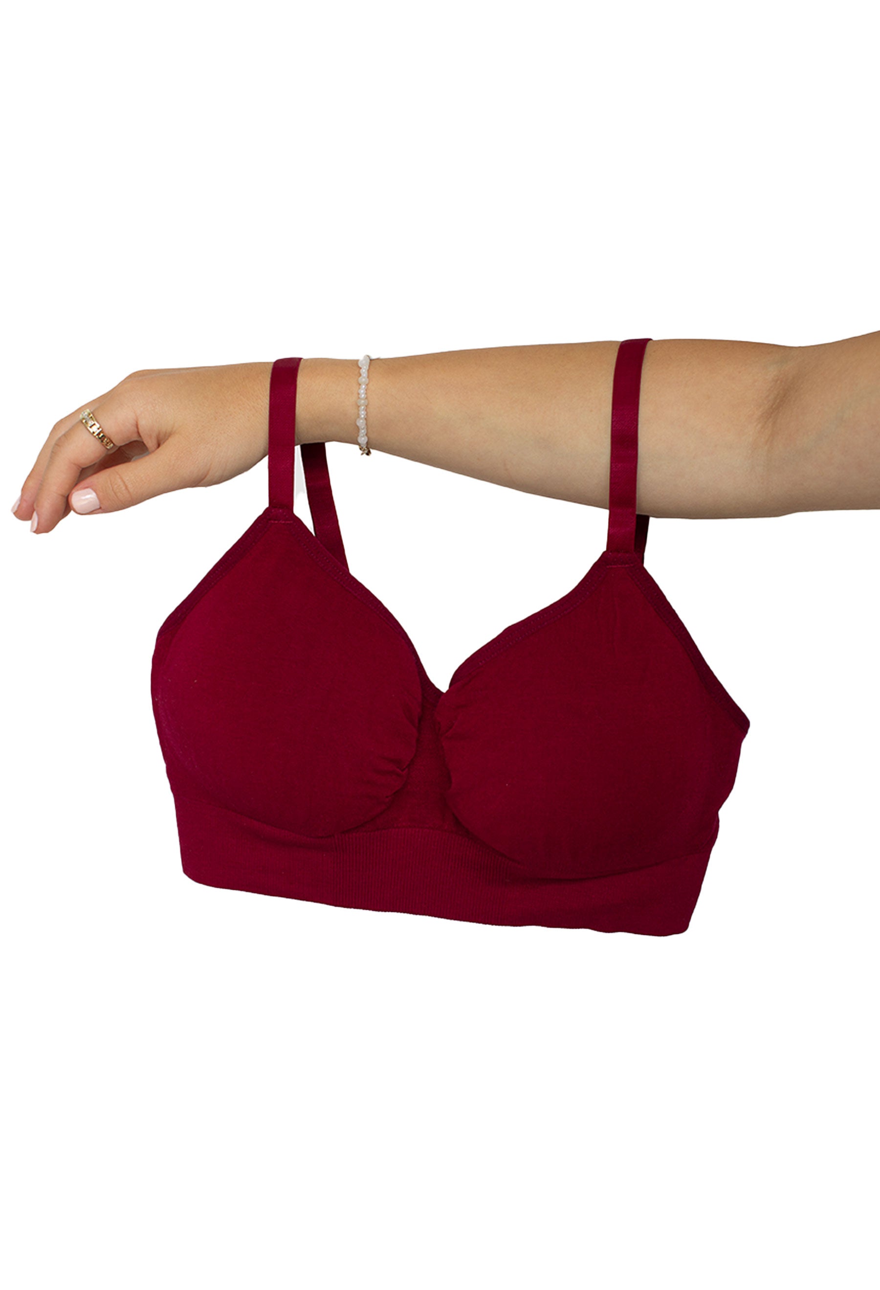 Red Bamboo Nursing Bra + High Cut Undies Set