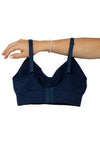 Blue Bamboo Padded Wire Free Bra and High Cut Brief Set