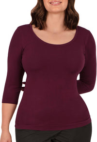 Curvy Bamboo 3/4 Sleeve Top