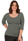 Curvy Bamboo 3/4 Sleeve Top