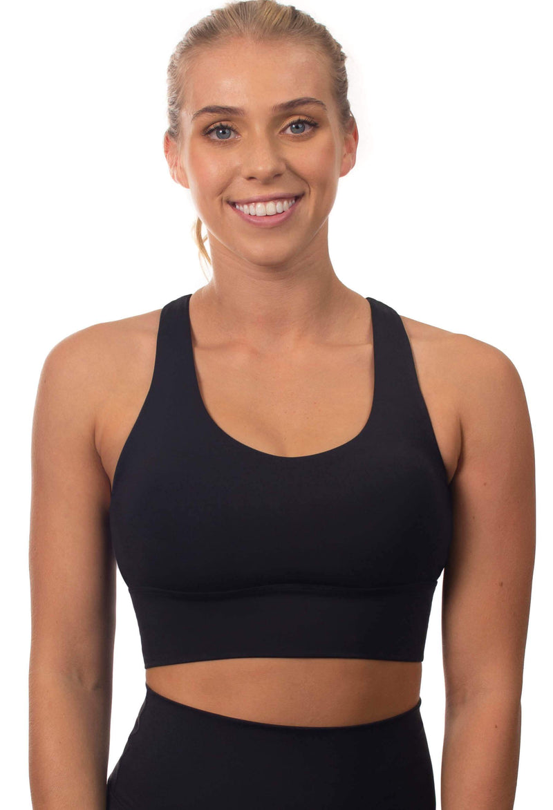 Petites Push Up Sports Bra - Longline With Mesh Racer Back - 3 Pack