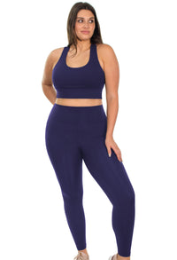 Mesh Racer Bra + High Waisted Leggings Athleisure Set