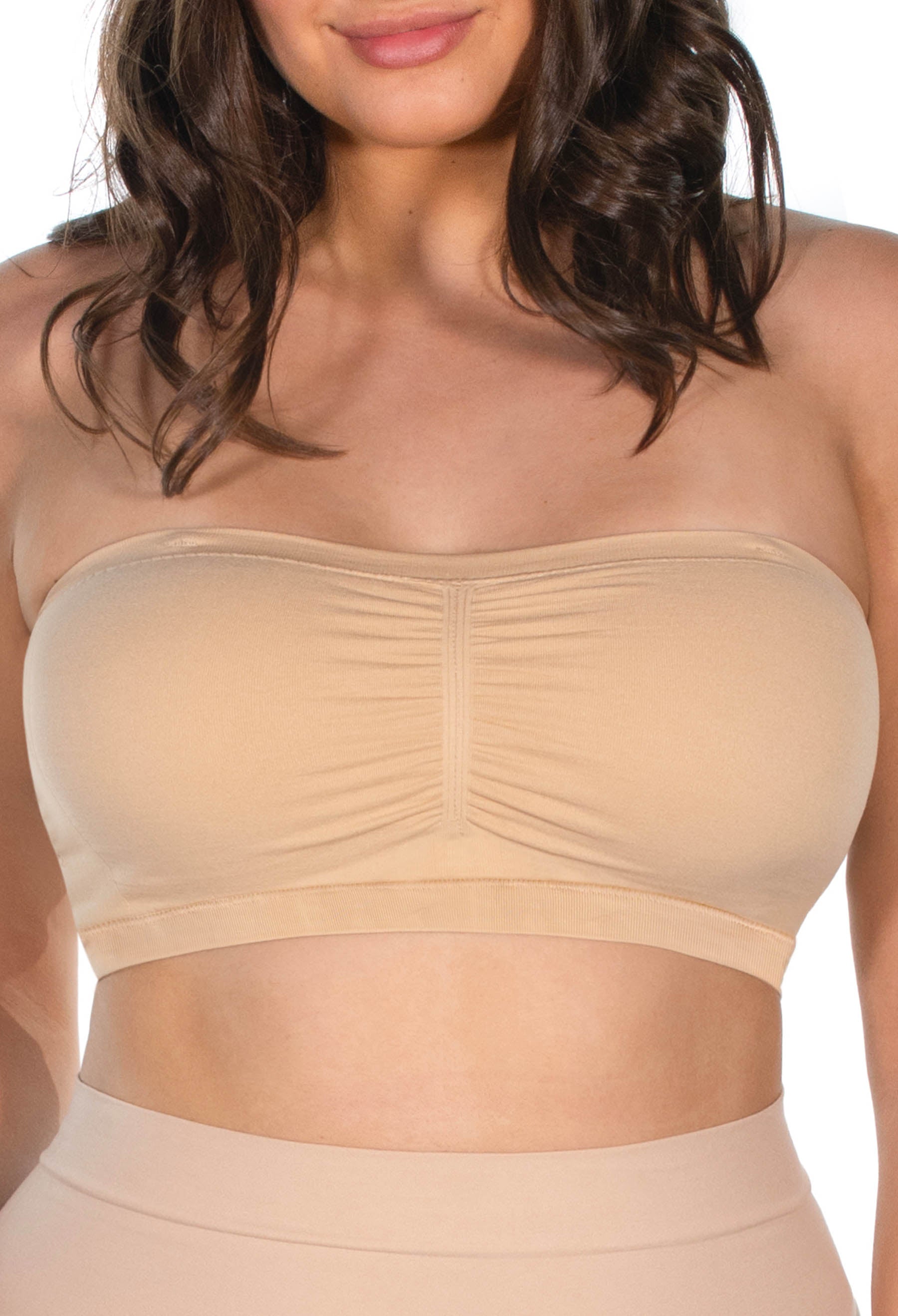 Strapless Support Bandeau with Rib Band