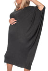 Maternity Bamboo V Neck Draped Dress - 2 Pack