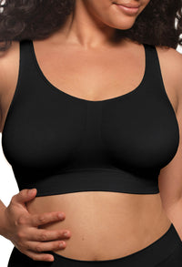 Double Lined Wire Free High Back Crop Bra