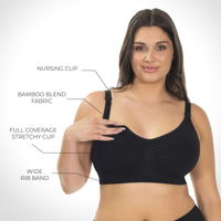 Bamboo Wire Free Maternity and Nursing Bra + Bra Extender Set