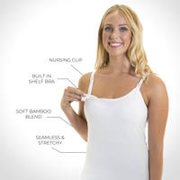 Bamboo Nursing Camisole with Built-In Bra - Fancy 3 Pack