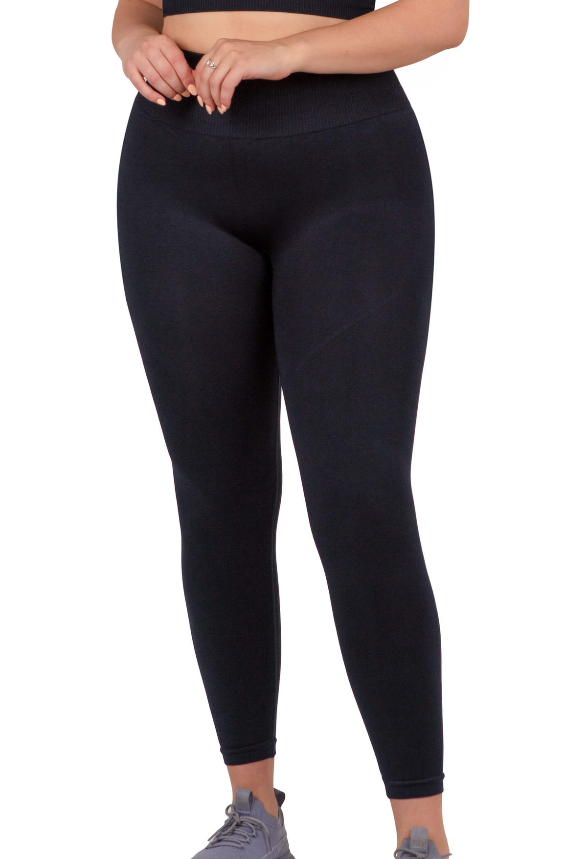 Seamless High Waist Full Length Leggings - 2 Pack