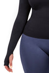 Seamless Square Neck Long Sleeve Thermal Top