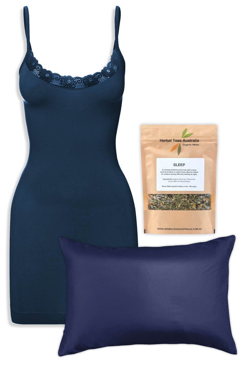 Bamboo Slip & 100% Mulberry Silk Pillowcase + Bedtime Tea Set