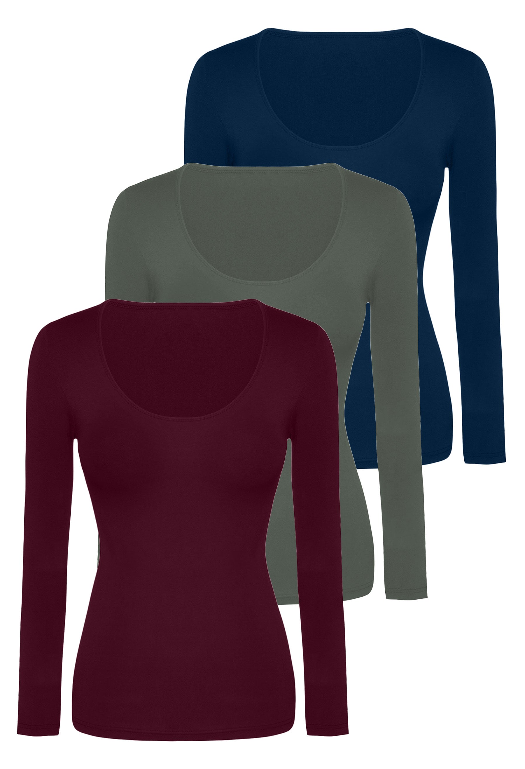 Bamboo Long Sleeve Top - 3 Pack