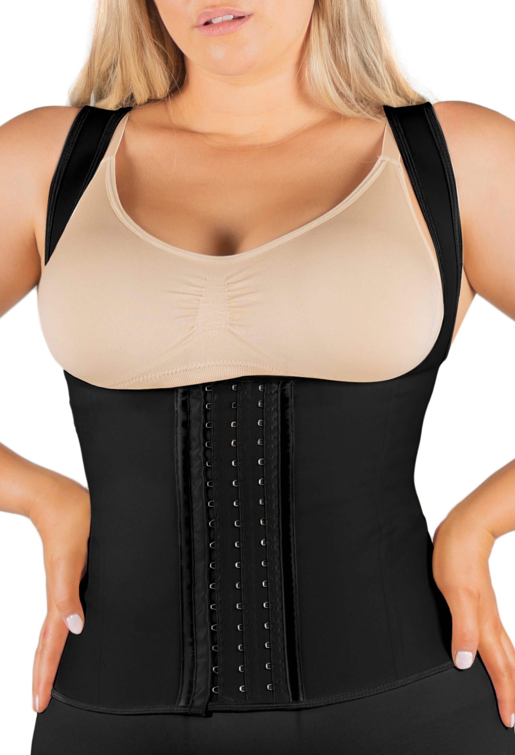 Open Bust Back Smoothing Corset With 9 Steel Bones