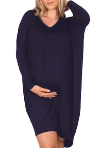 Maternity Bamboo Long Sleeve Tunic Dress - 2 Pack