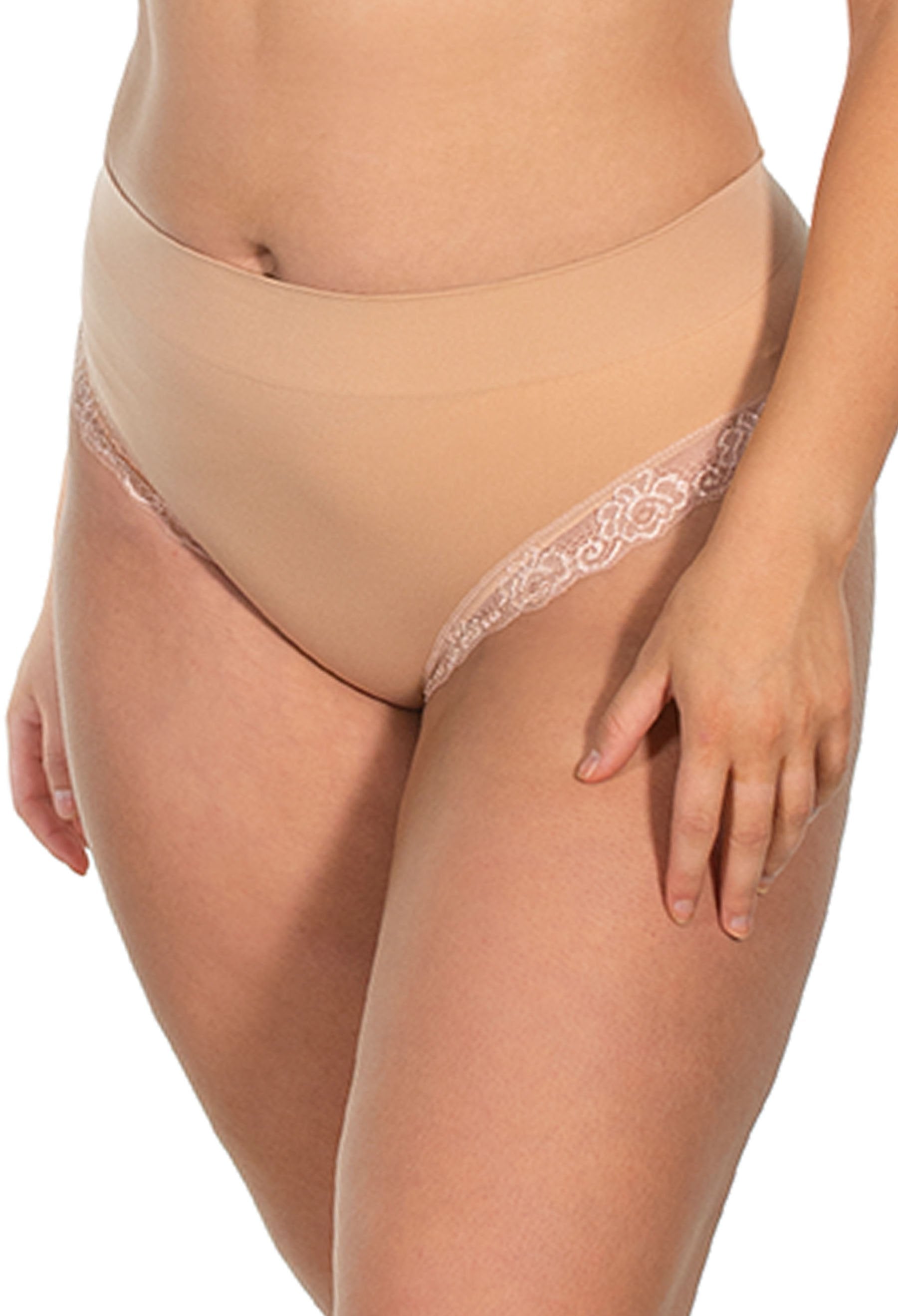 Curvy Invisible Lace Contour High Cut Brief