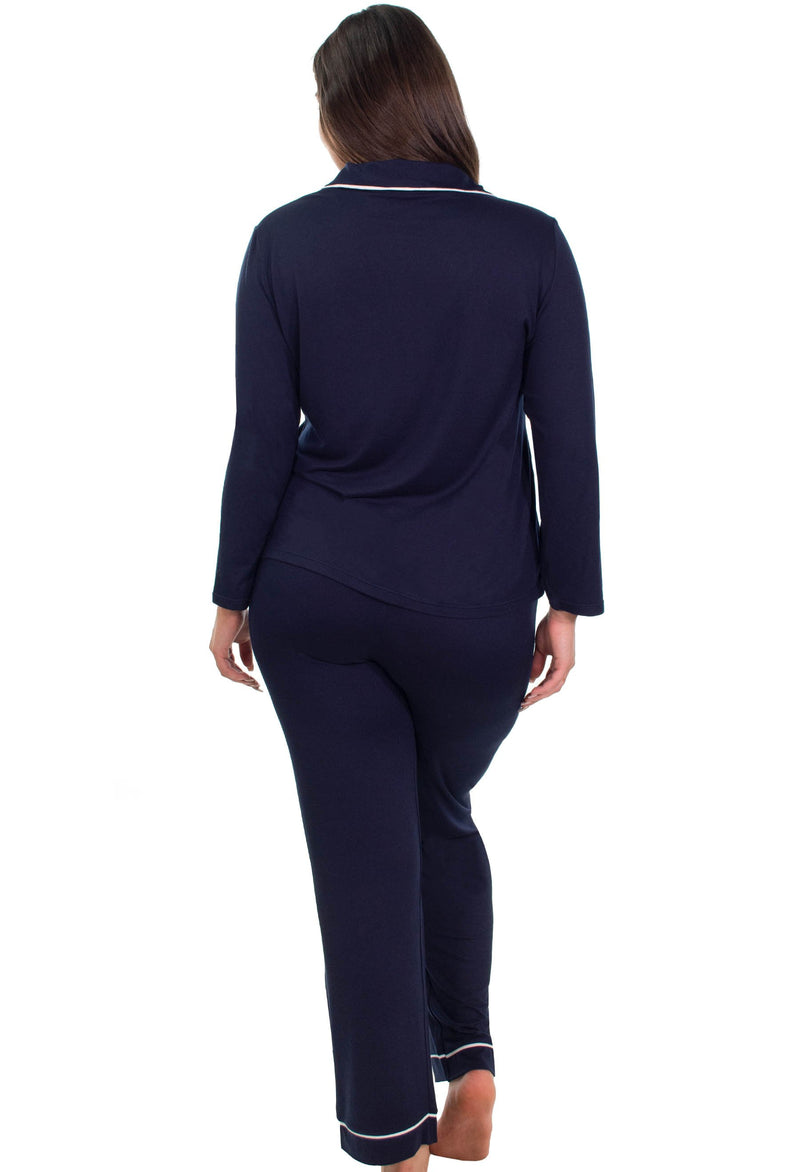 Super Soft Microfibre Pyjama Set Navy  - Clearance due to Colourfastness