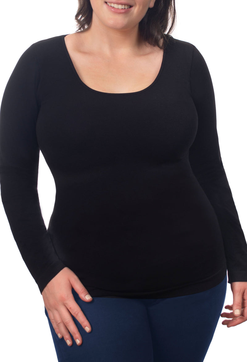 Curvy Bamboo Long Sleeve Top