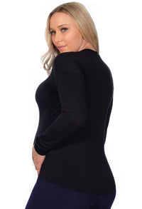 Maternity Bamboo Long Sleeve Relaxed Fit Tee - 2 Pack