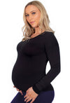 Maternity Bamboo Long Sleeve Relaxed Fit Tee