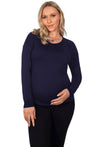 Maternity Bamboo Long Sleeve Relaxed Fit Tee